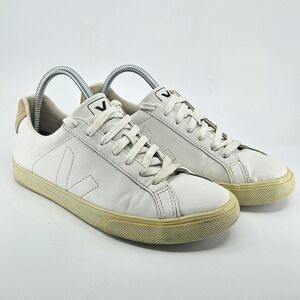 Veja Esplar Women's White Leather Athletic Sneakers EU 39 US 8 Sustainable Shoes